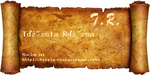 Tézsla Rózsa névjegykártya