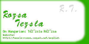 rozsa tezsla business card